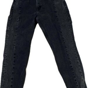 Abercrombie & Fitch The Mom High Rise Black Straight Leg Jeans